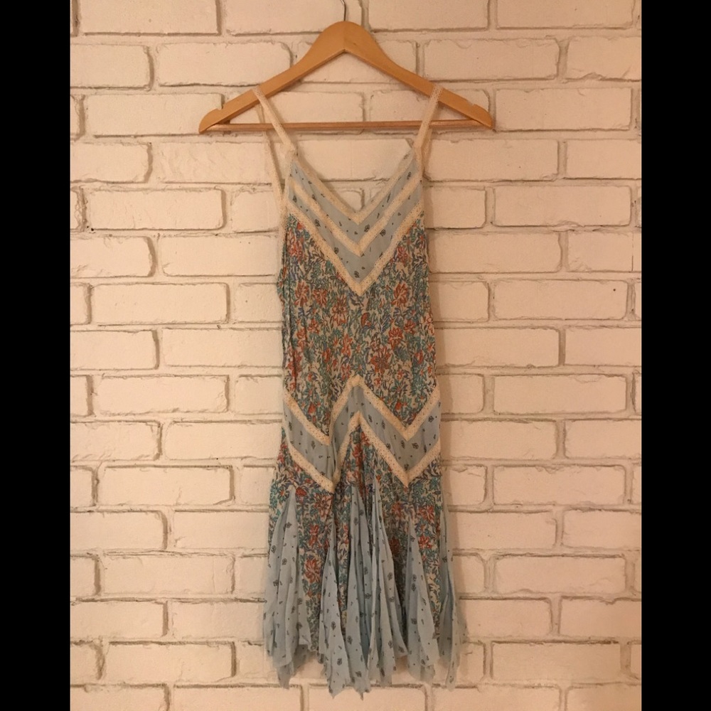 Free people mini dress in mixed prints